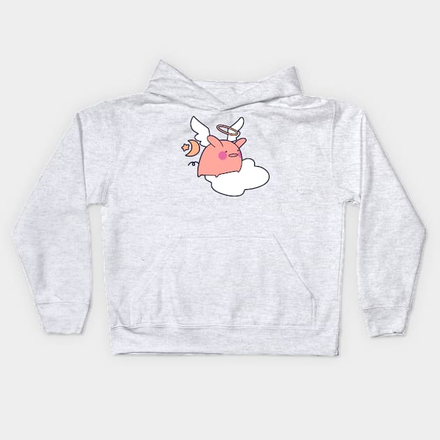 Angel Pig Kids Hoodie by saradaboru